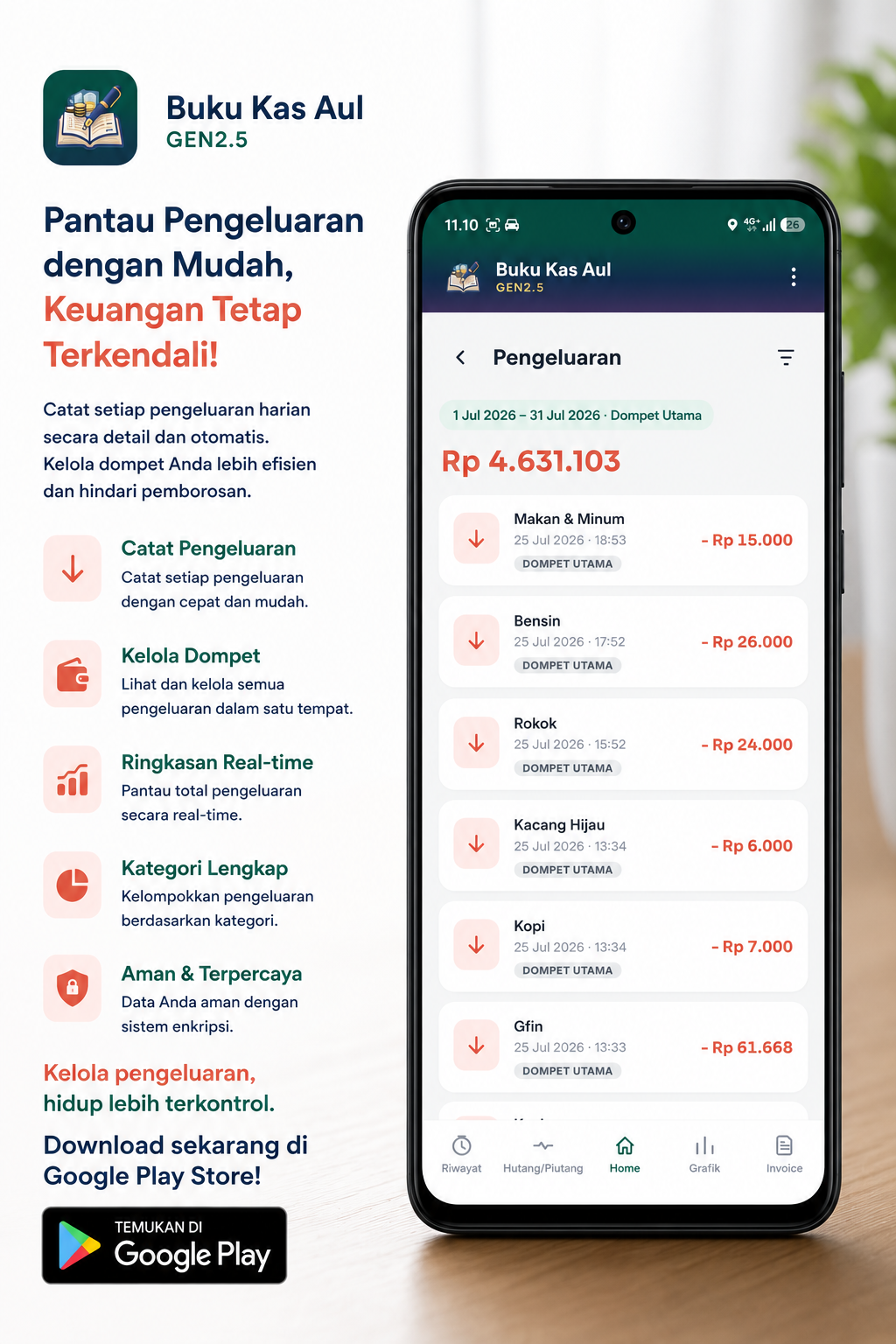 Fitur Catat Pengeluaran
